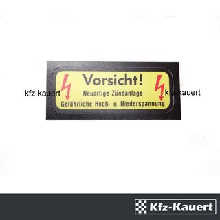 Blot HKZ Aufkleber Vorsicht Neuartige Zndanlage passend fr Porsche 911
