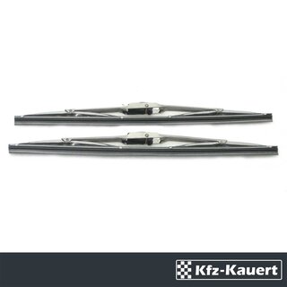FWK 2x wiper blade silver polished suitable for Porsche 912 -67 911 -67 windshield wiper